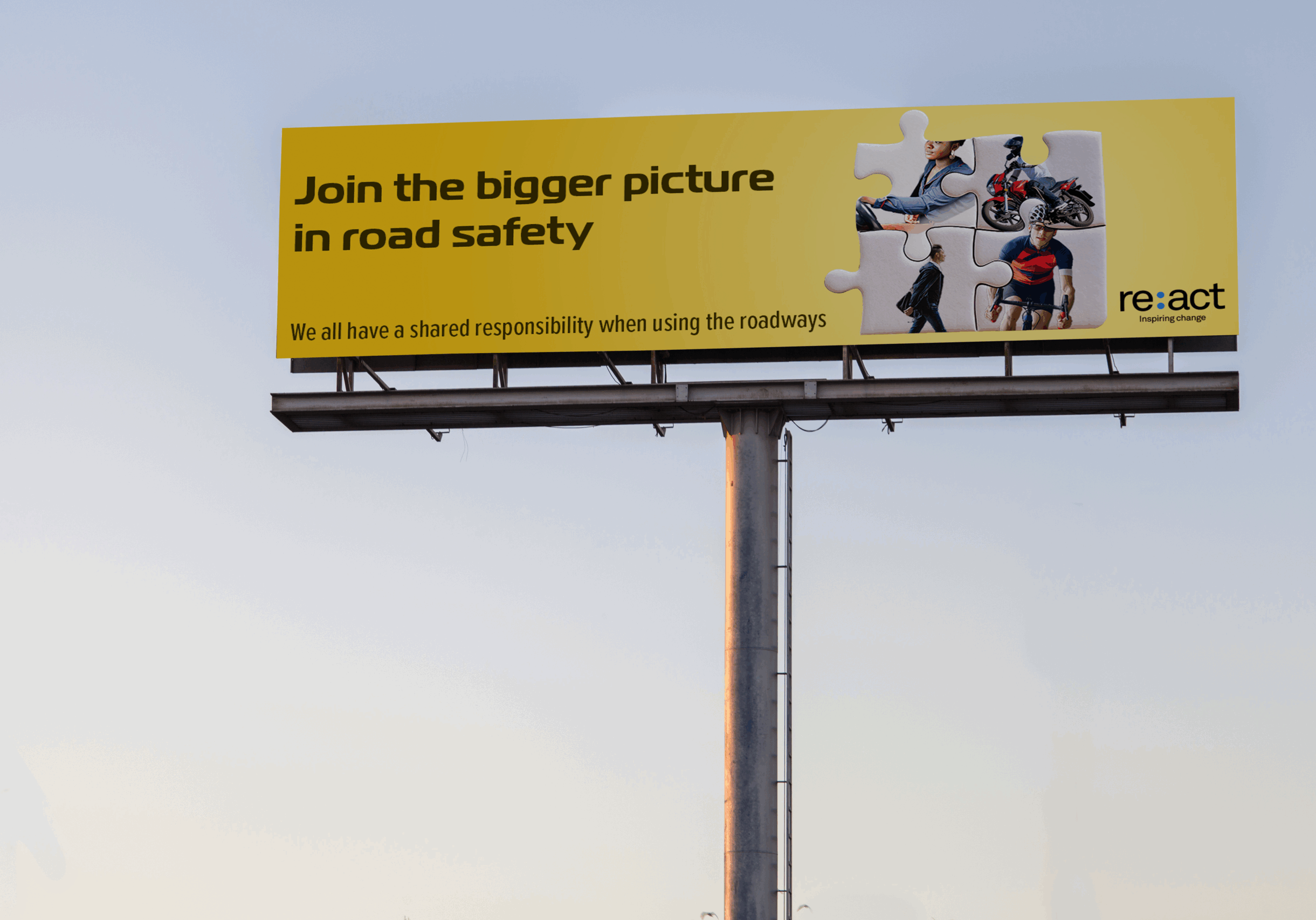 road safety billboard mockup